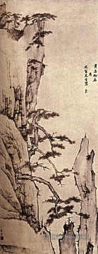  encre - Shitao terrasse de cinabre 1700 vieille encre de Chine